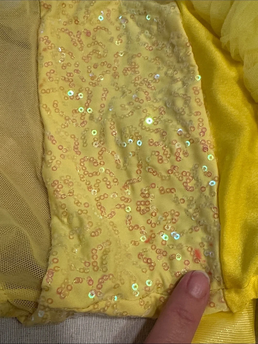 Yellow Sequin Tutu Dance Recital Dress for Kids